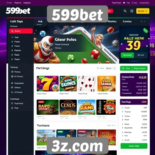 Interface e usabilidade do site 599bet